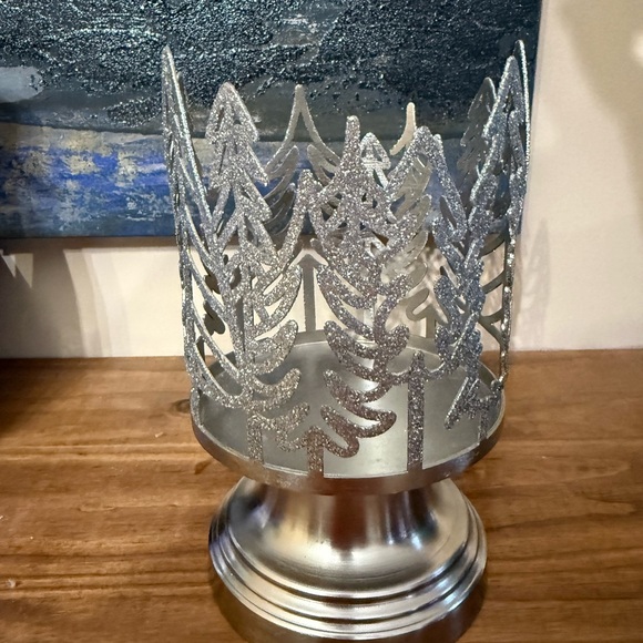 Silver Glitter Christmas Tree Candle Holder – Retired Bath & Body Works - Picture 2 of 4